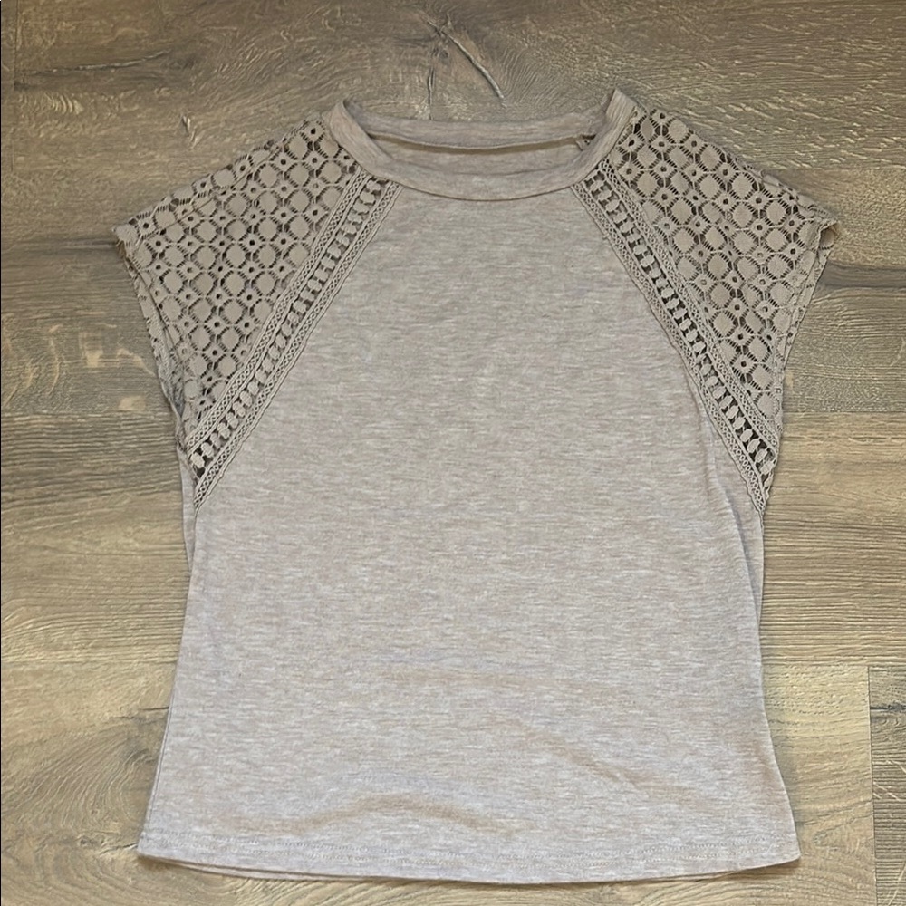 Fitted Cap Sleeve Embellished Tee